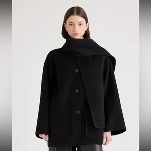Quince Women Double-Faced
Merino Wool Scarf Coat Black
Outerwear S
